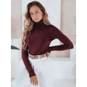 Damski sweter z golfem VANORIA bordow Dstreet