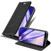 Cadorabo CADORABO Huawei P20 LITE 2018/NOVA 3E v nočna črna - Zaščitni ovitek z magnetnim zapiranjem, stoječo funkcijo in režo za kartice, (20548997)