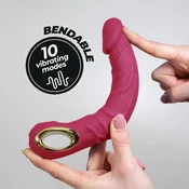 Realistični vibrator Crushious - Magnus Bend, roza