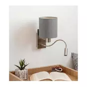 Brilagi - LED fleksibilna zidna lampa NUBILA 1xE27/25W/230V+LED/3W hrom/svetlosiva