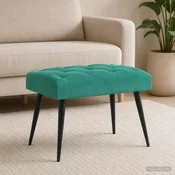 Klop s gumbnim oblazinjenjem Turkizna 60 x 40 x 45 cm Žamet