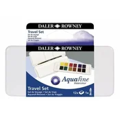 Rayher. Set akvarelnih barv Aquafine Travel set 12 + čopič