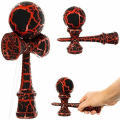 Drvena igračka Iso Trade - Kendama, crvena i crna