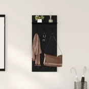 Vješalica za kapute na zidu Zidne Crni hrast 40 x 10 x 90 cm