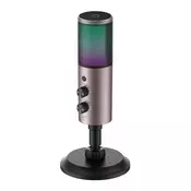 Gaming mikrofon Havit GK61 z RGB osvetlitvijo, USB-C, 100-18000 Hz - siv
