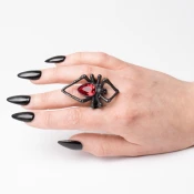 Prstan ALCHEMY GOTHIC - Black Widow - R222B