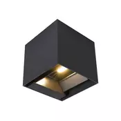 Solarno LED zidno svetlo sa senzorom LED/9W/5V IP65 2600 mAh antracit