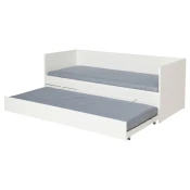 VIHALS Dnevni krevet+podkrevet / 2 madraca, bijela/Agotnes tvrdi, 80x200 cm