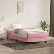 vidaXL vidaXL Box spring postelja brez vzmetnico roza 90x220 cm žamet, (21791085)