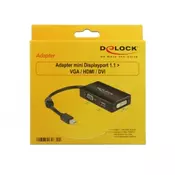 DELOCK adapter DisplayPort/VGA/HDMI/DVI, bel