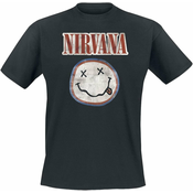 Nirvana Majica Distressed Logo Unisex Black XL