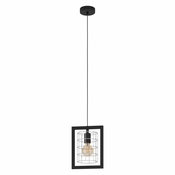 EGLO Viseca lampa JUBILY E27 22 cm crna/pocinkovana 43662