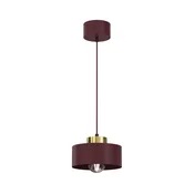 Lestenec na kablu MARTI 1xE27/15W/230V bordo/zlata