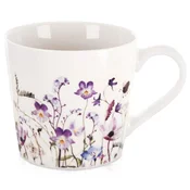 Northix Porcelanasta skodelica s cvetličnim vzorcem, prostornina 430 ml