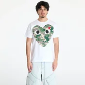 Majice Comme des Garçons PLAY Red Emblem Knit T-Shirt UNISEX White L