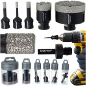 Diamantni svedri set 6kos 6-68mm z navojem M14 82620