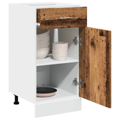 vidaXL Spodnja omarica s predalom starinski les 40x46x81,5 cm inž. les