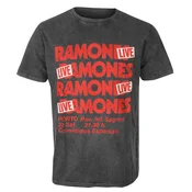 Metal majica moška Ramones - Concert Stone Wash Uni CHAR - ROCK OFF - RASTNW76MC