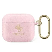 Guess Guess 4G bleščeč ovitek za Airpods 3 (roza)