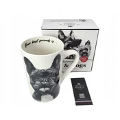 Velika porcelanasta skodelica s prostornino 400 ml z motivom psa kot darilo