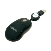 LogiLink USB optički miš LogiLink ID0016 s poteznim kablom crni