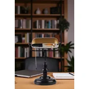 Opviq Stona lampa Banker, Crno-zlatne boje