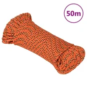 Vidaxl Vrv za čoln oranžna 4 mm 50 m polipropilen