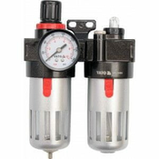 YATO Regulator zračnega tlaka 1/4, max. 0,93MPa, s filtrom (90ccm) in mazanjem (60ccm)