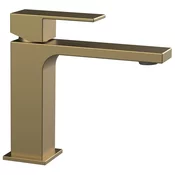 CUBEMIX Basin Tap, gold matt - Zlata mat barva - Sapho - CUBEMIX - 72 - Medeninasti - Vzvod - Kvadratni - 50 - 153 - 14