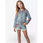 KOROSHI Prehodna jakna  mornarska / moder denim / gorčica / magenta