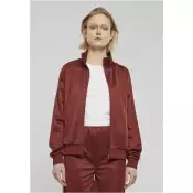 Womens retro running jacket dark rust