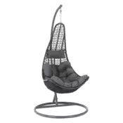 eoshop Viseči fotelj Kalea 2 NEW s stojalom, siv/svetlo siv, 130 kg, za notranje in zunanje prostore