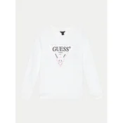 GUESS Majica temno roza/črna/off-bela