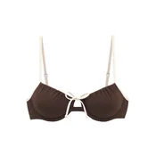 Copenhagen Studios Bikini zgornji del Mix-Kini temno rjava/volneno bela