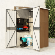 vidaXL Vrtna lopa rjava 118x100x178 cm pocinkano jeklo