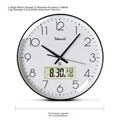 Telesonic Zidni sat, 30 cm, Crni