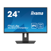 IIYAMA Monitor 24 ETE IPS-panel, 2560x1440, 15cm Height Adj. Stand, Pivot, 300cd/m2, Speakers, HDMI, DisplayPort, 4ms, USB-HUB 3x 3.0 (23,8 VIS)