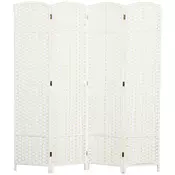 Homestar Prostorilni pregradni zaslon 4-panelni zložljiv 160x16x170 cm bel