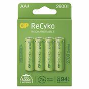 GP ReCyko punjive baterije, 2700mAh, HR6, AA, 4 kom