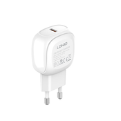 Punjac LDNIO A1206C PD 27W Type-C na iPhone Lightning Kabl, Beli 1m