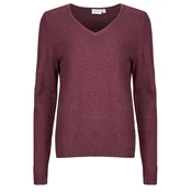 Vila VIRIL V-NECK L/S Bordo