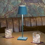 Sigor LED baterijska namizna svetilka Nuindie, USB-C, modra, IP54, z možnostjo - Dnevna soba/jedilnica - Sodobni - Kovina