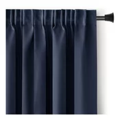 Temno modra zatemnitvena izolacijska zavesa 140x270 cm Pleat – Restilo