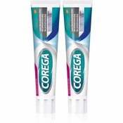 Corega Extra Strong No Flavour fiksacijska krema za zobne proteze 2x70 g