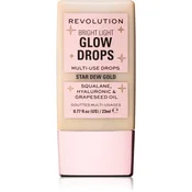 Makeup Revolution Bright Light Glow Drops tekoči osvetljevalec odtenek Golden Star Dew 23 ml