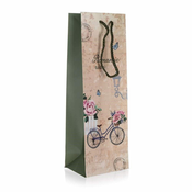 HOME DECOR Darilna vrečka za steklenico ROMANTIC RIDE 12x35x9 cm, komplet 12 kosov