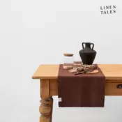Lanen namizni tekač 40x150 cm Chocolate – Linen Tales