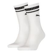 PUMA Crew Heritage Stripe Socks Unisex (2-Pack), Clothing, White, 39-42
