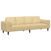 Vidaxl Kavč Siva zelena 250 x 77 x 76 cm Žametna tkanina