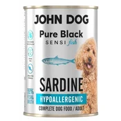 shumee John Dog | Čisti črni sesni | Hipoalergena hrana za pse 400 g - Sardine 400 g